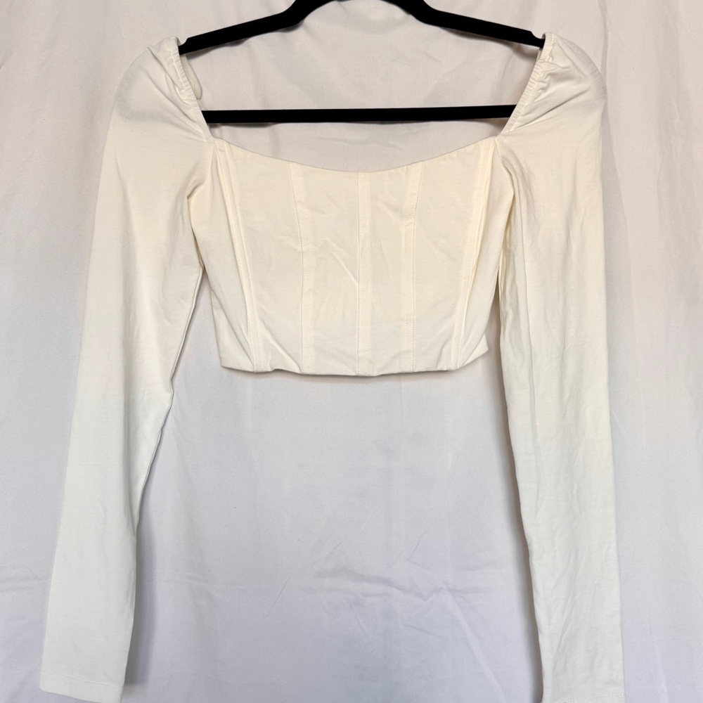 Tiger Mist Long Sleeve Corset Top